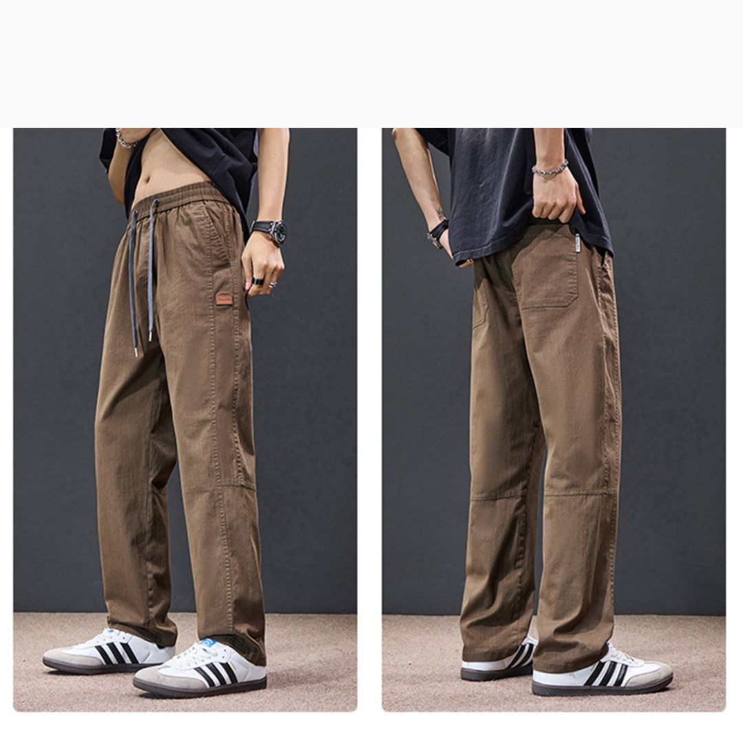 Men's Summer Lightweight Loose-Fit Straight-Leg Casual Pants