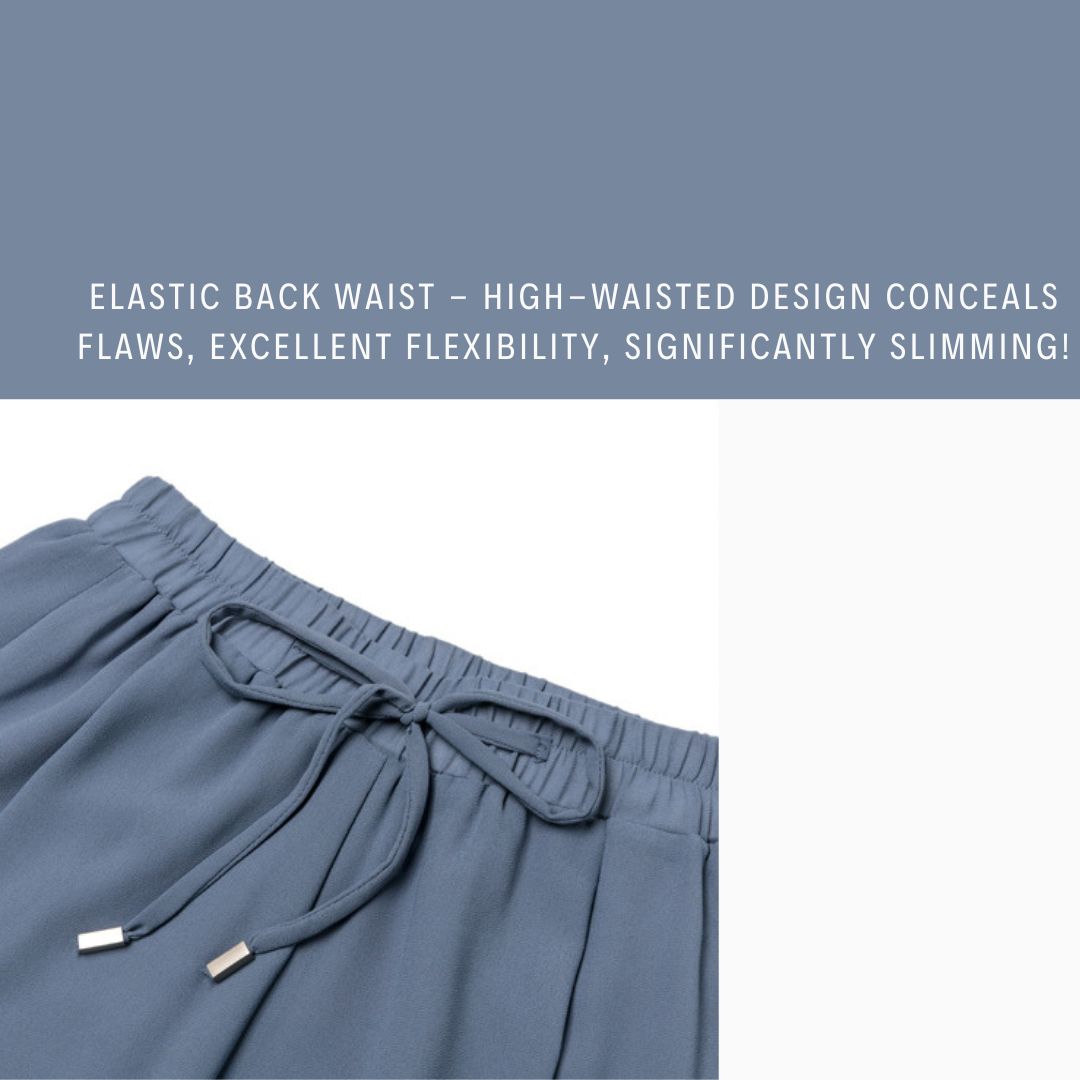 飄逸百褶雪紡褲