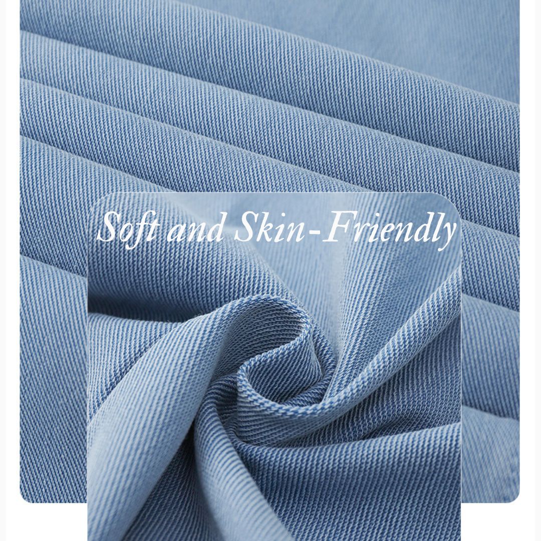 天絲時尚休閒直筒褲