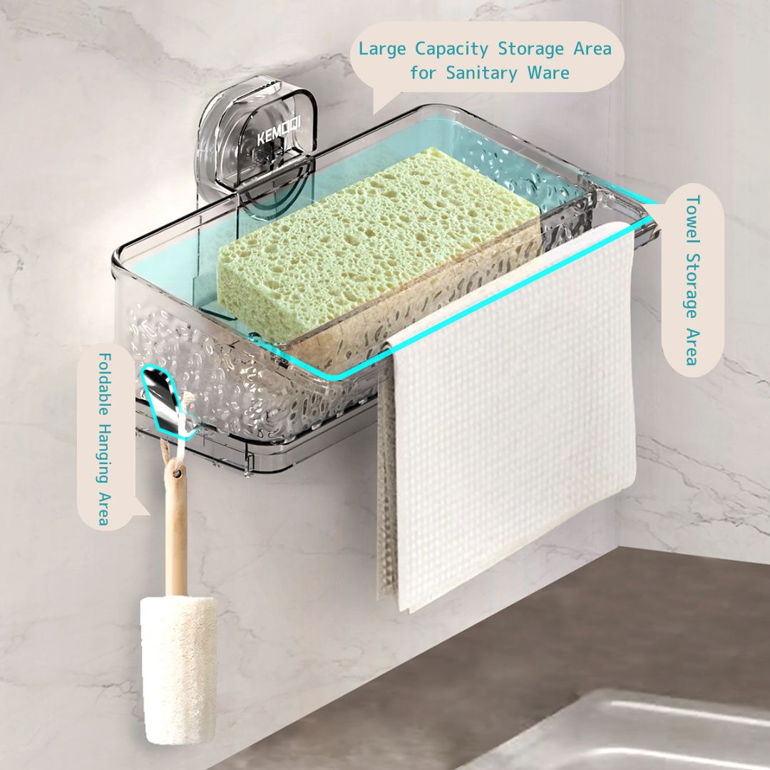 Large-Capacity Suction Kitchen Storage Rack