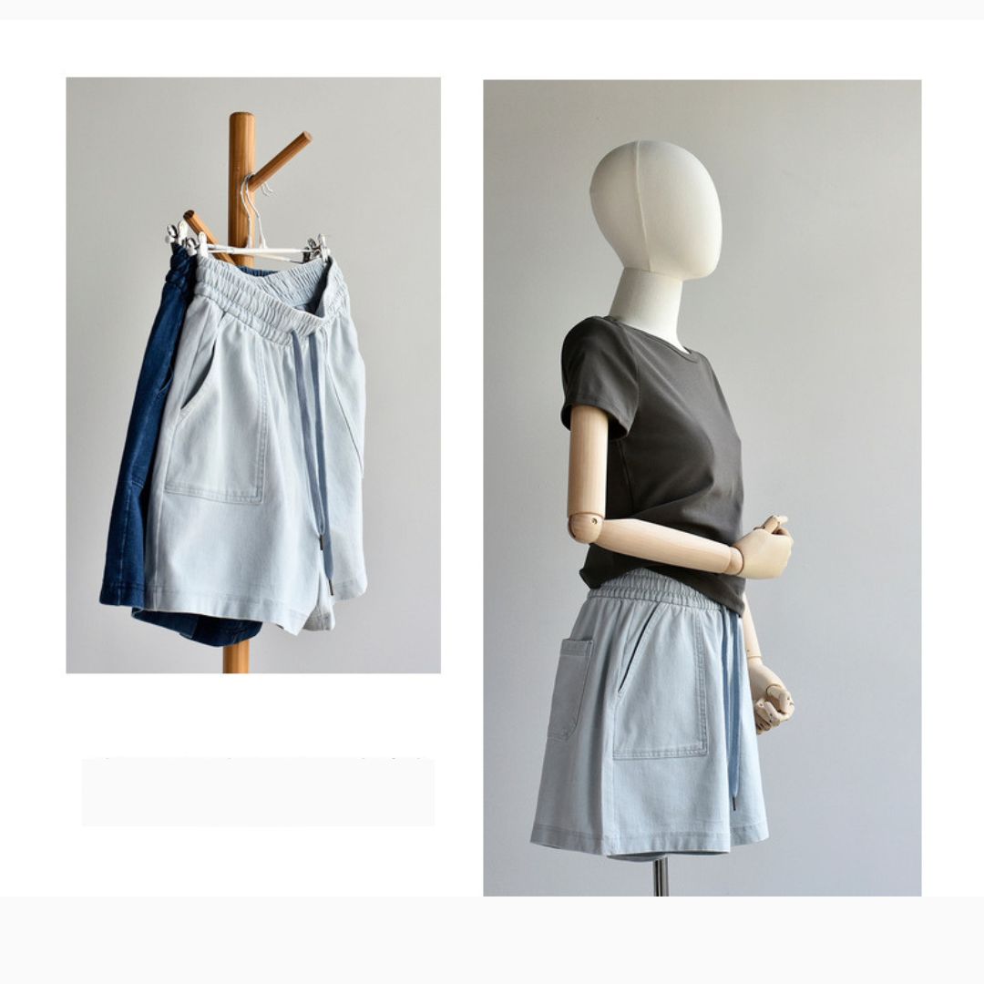 女士純棉牛仔短褲