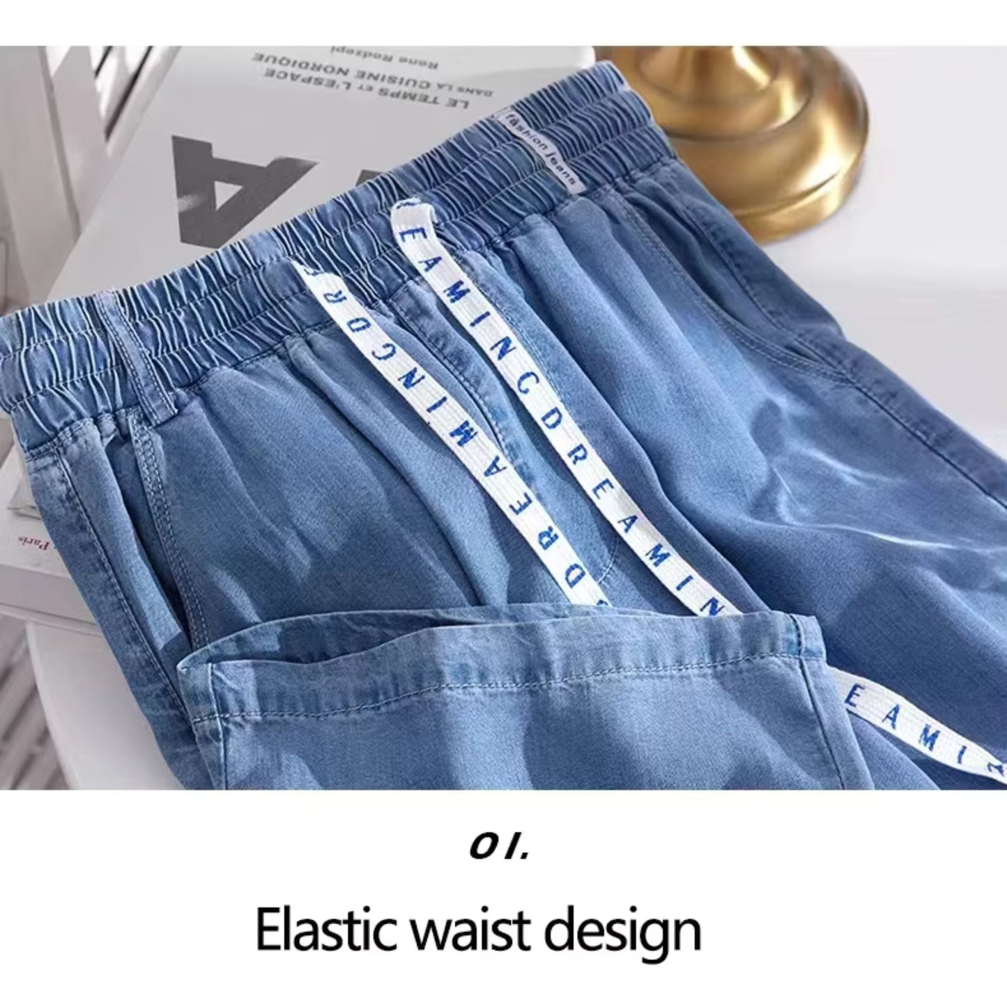 休閒冰絲牛仔褲