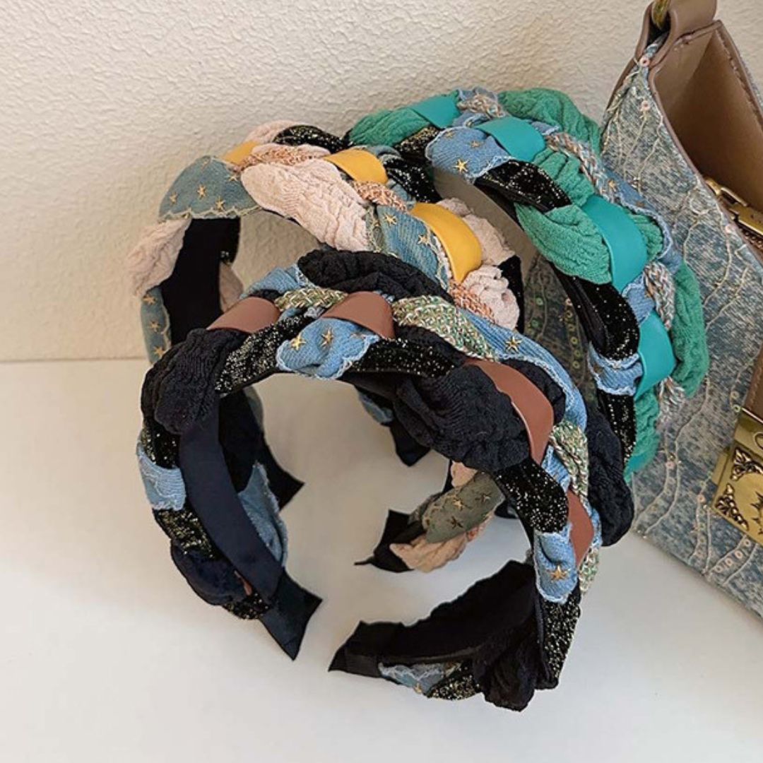 Denim Star Twisted Hairband