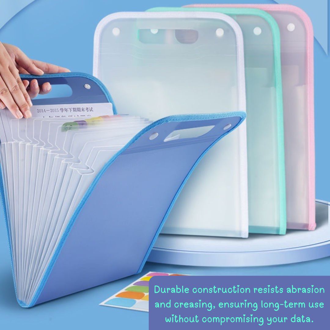 Upright Handheld Accordion File Organizer (2-Pack)