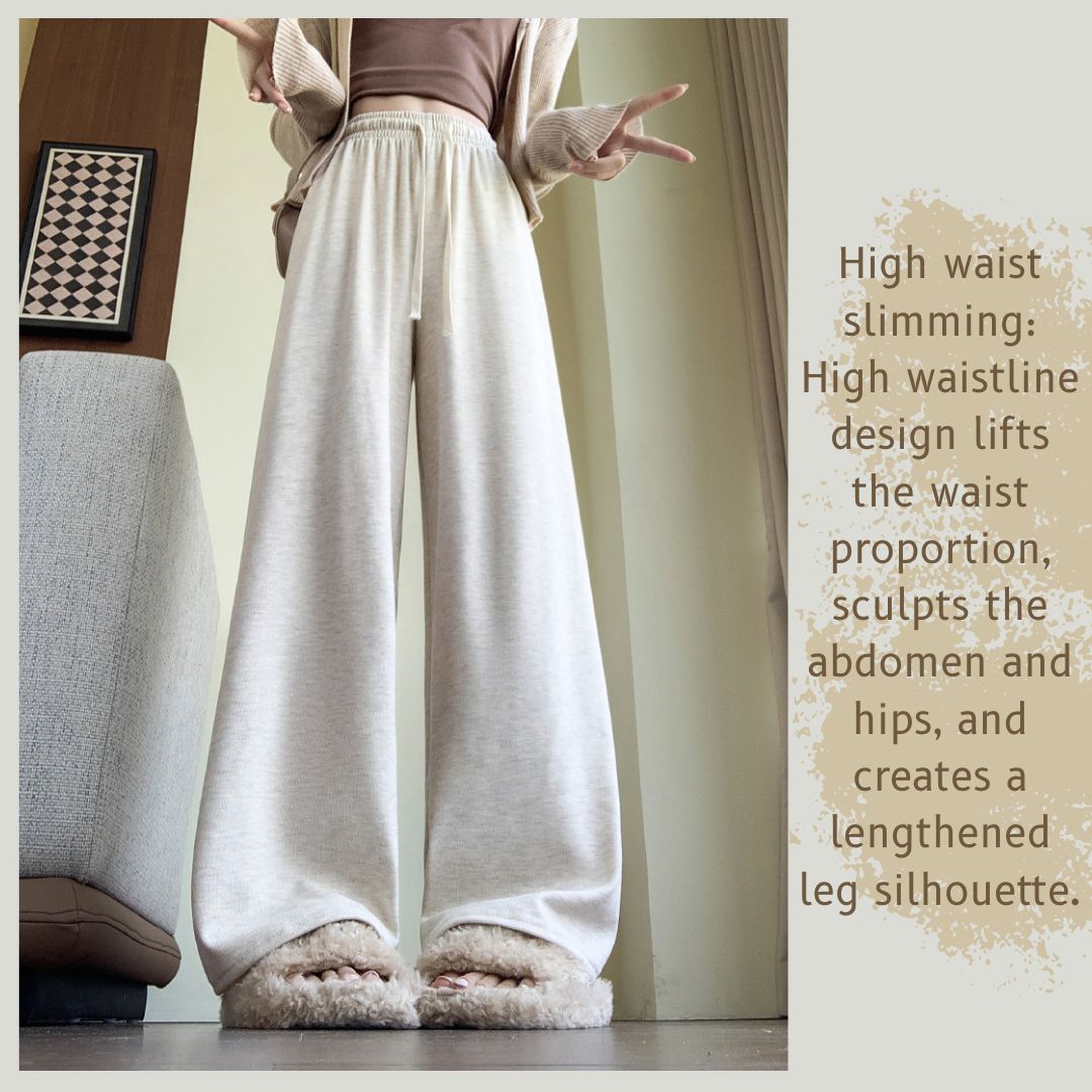 High-Waisted Loose Straight-Leg Casual Pants for Fall