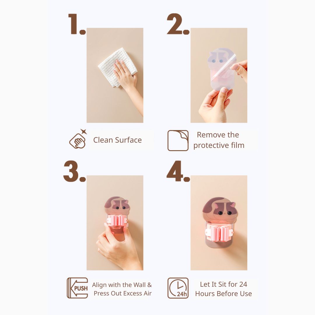 Cute Cat Series Mop Clip (4PCS)