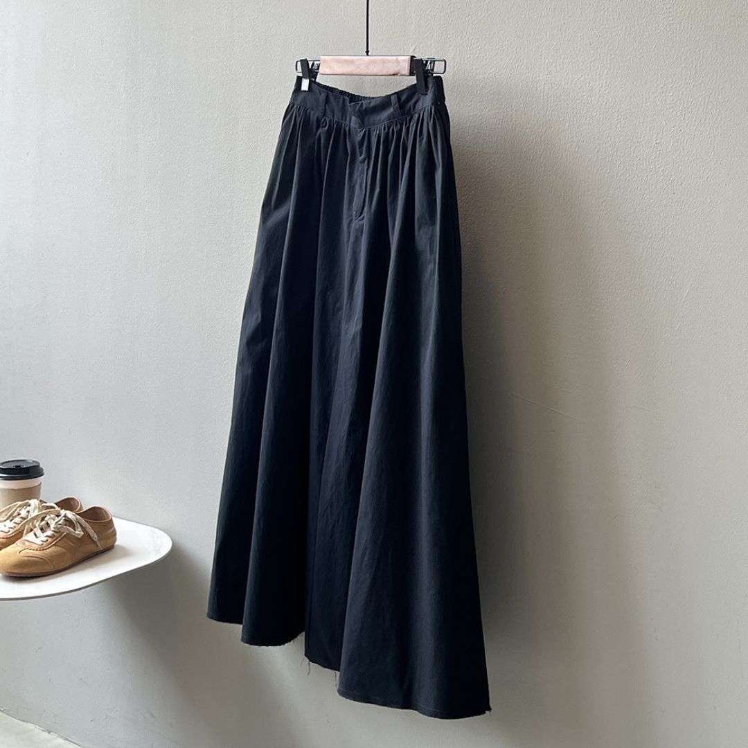 Women's High-Waisted A-Line Umbrella Midi Skirt