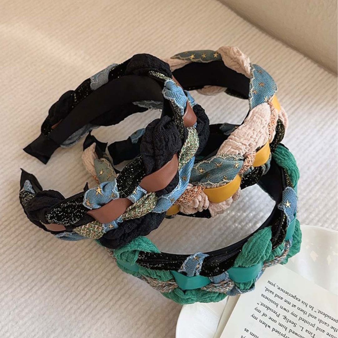 Denim Star Twisted Hairband