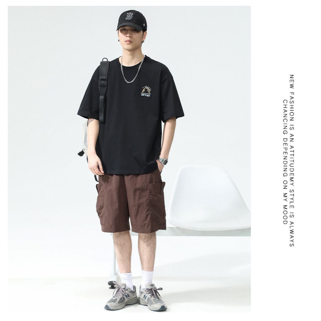 街頭潮男大圖案T卹