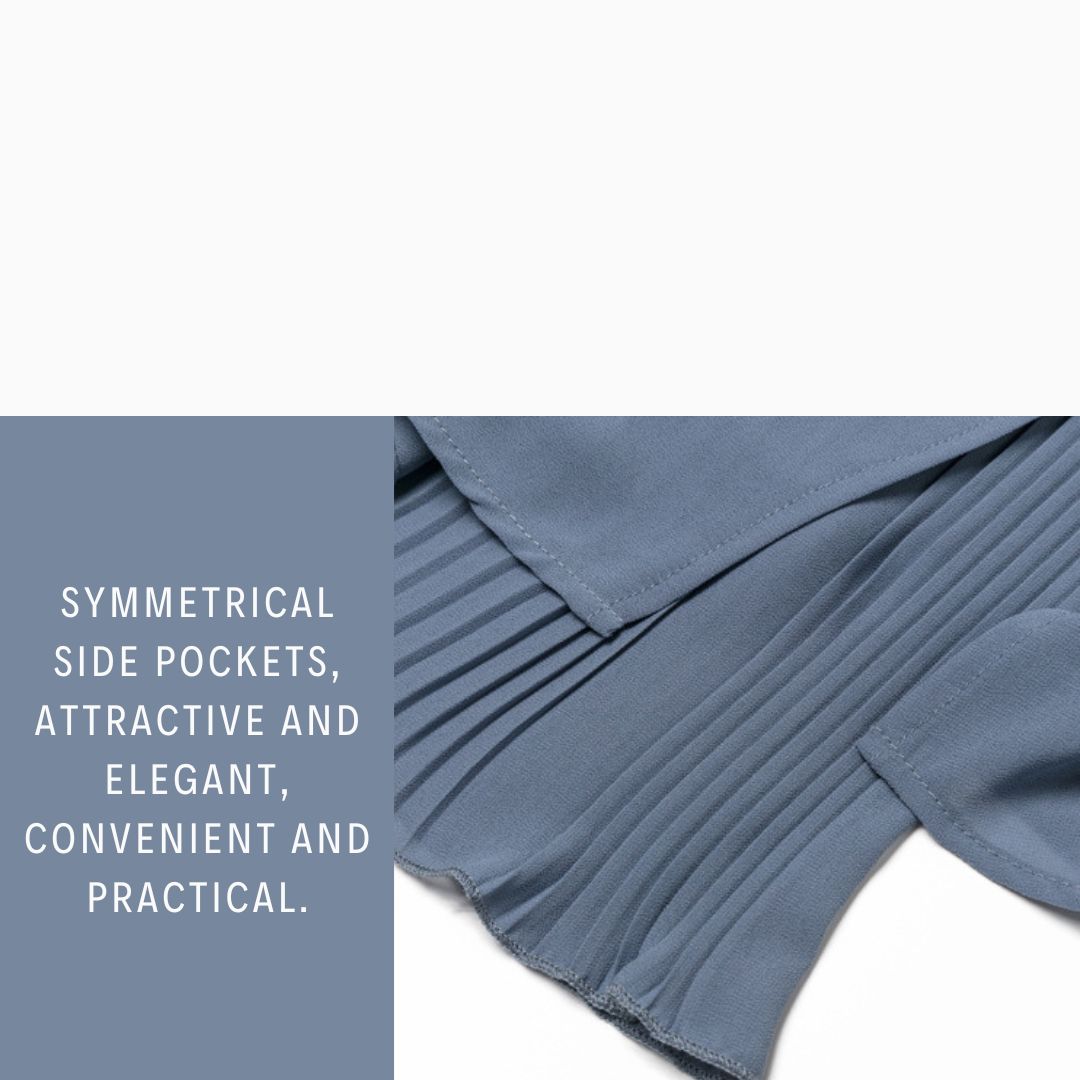 飄逸百褶雪紡褲