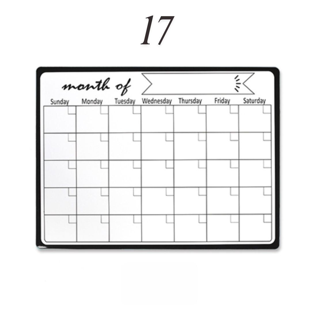 磁性可擦寫月曆板套裝