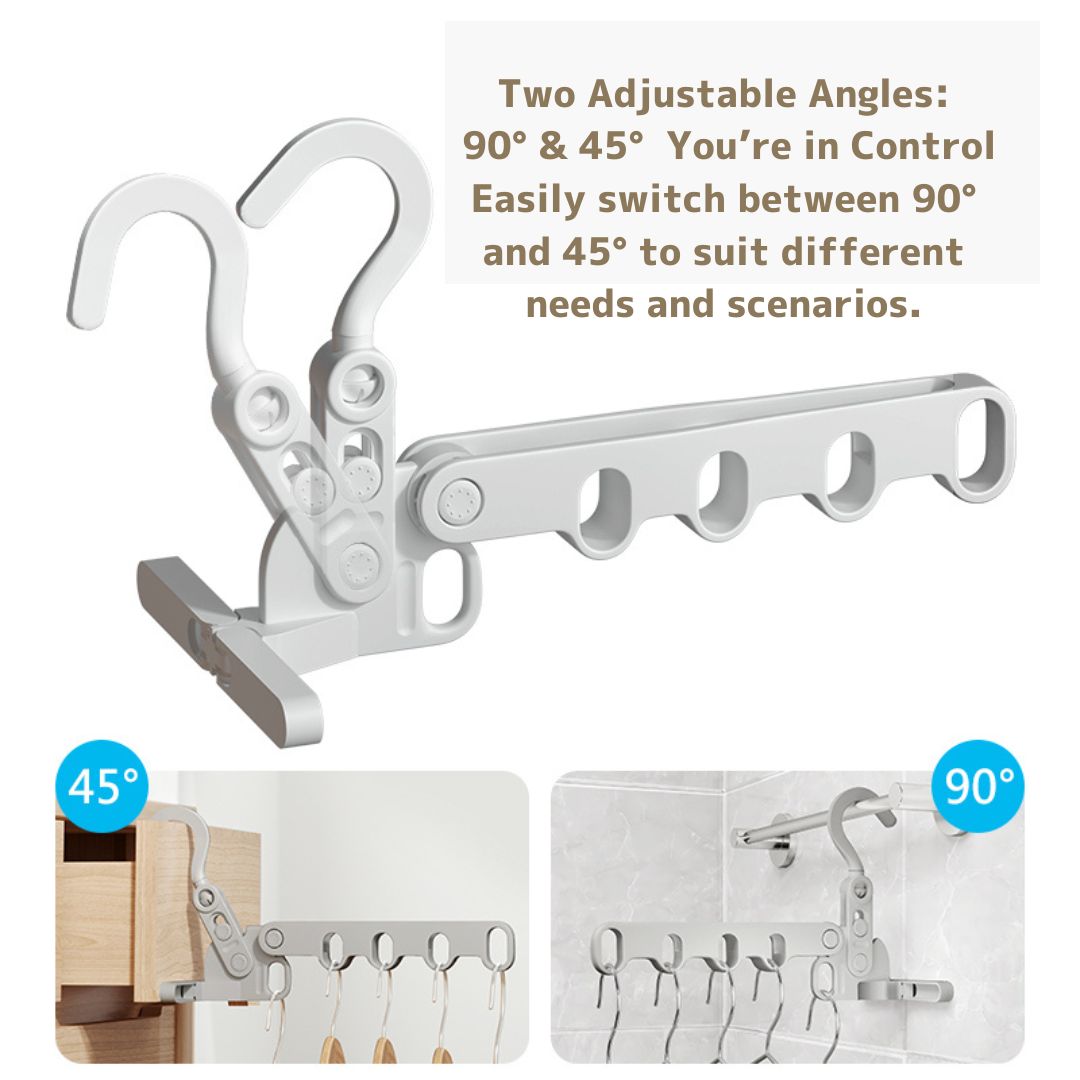 5-Hook Foldable Portable Clothes Hanger (Min. 2 pcs)