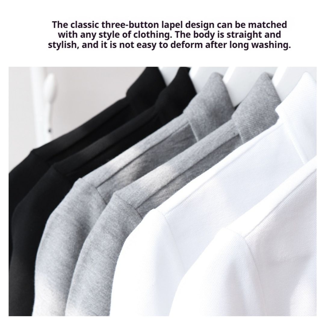 230g純綿素色POLO短袖T恤