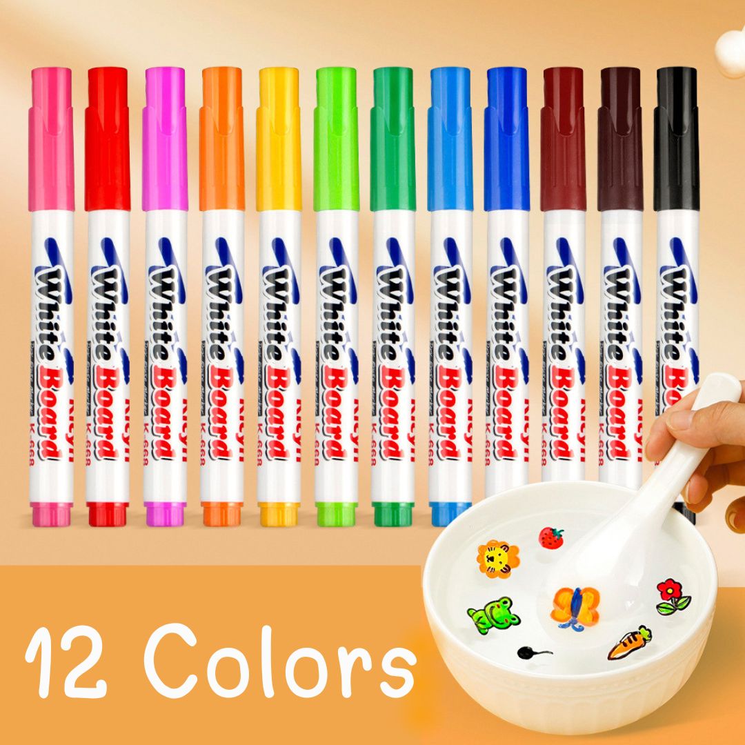 神奇水中漂浮筆(12色)