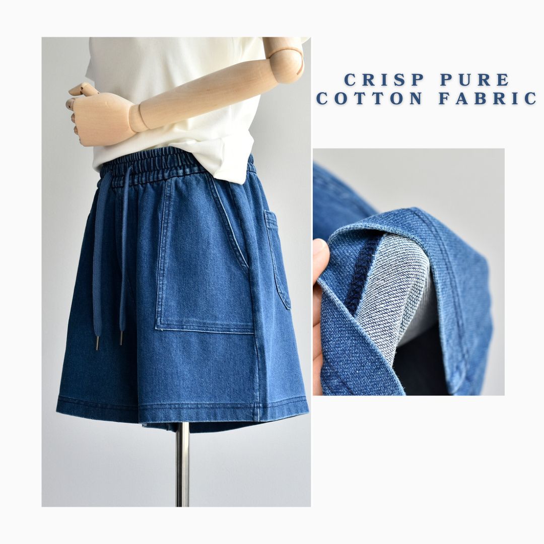 女士純棉牛仔短褲