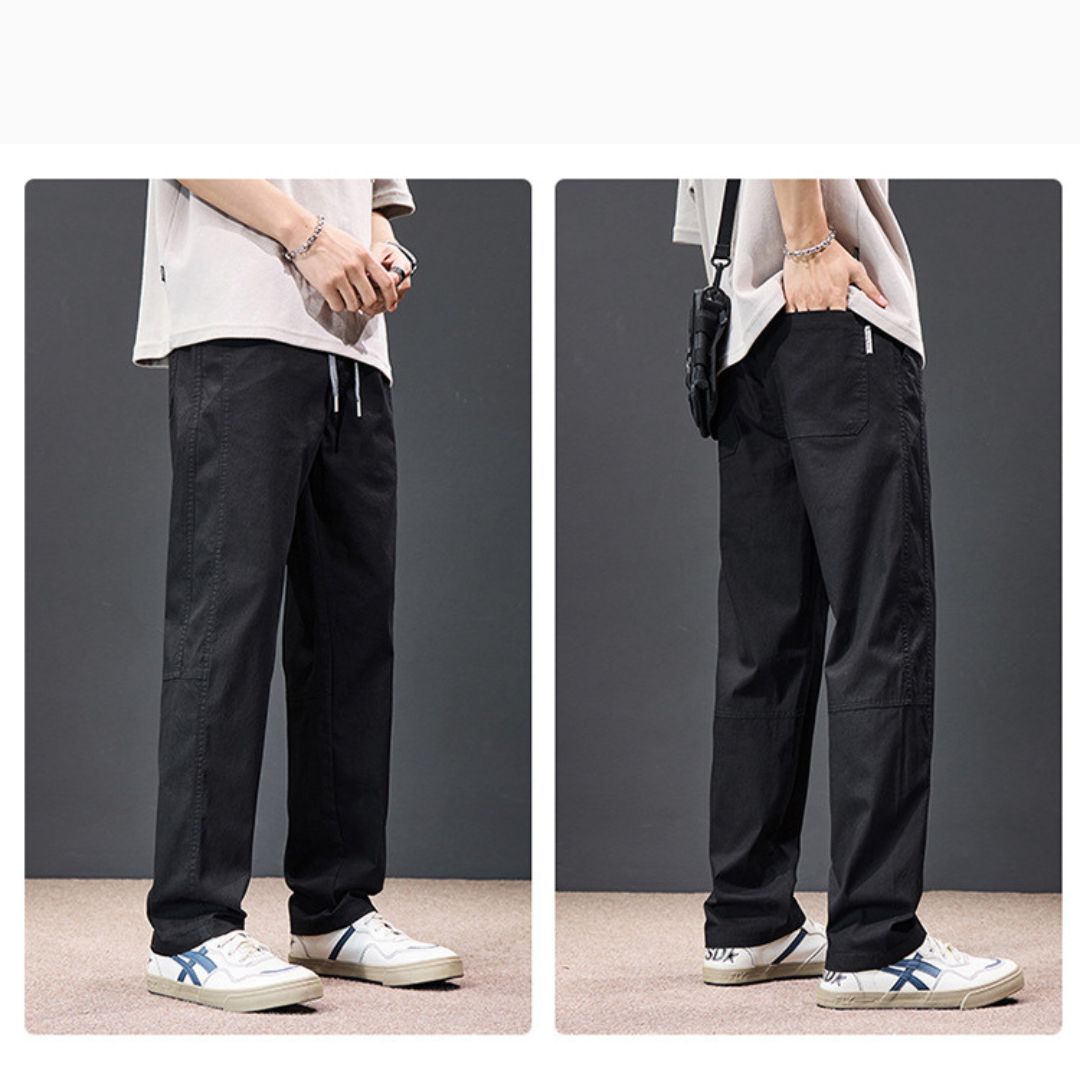 Men's Summer Lightweight Loose-Fit Straight-Leg Casual Pants