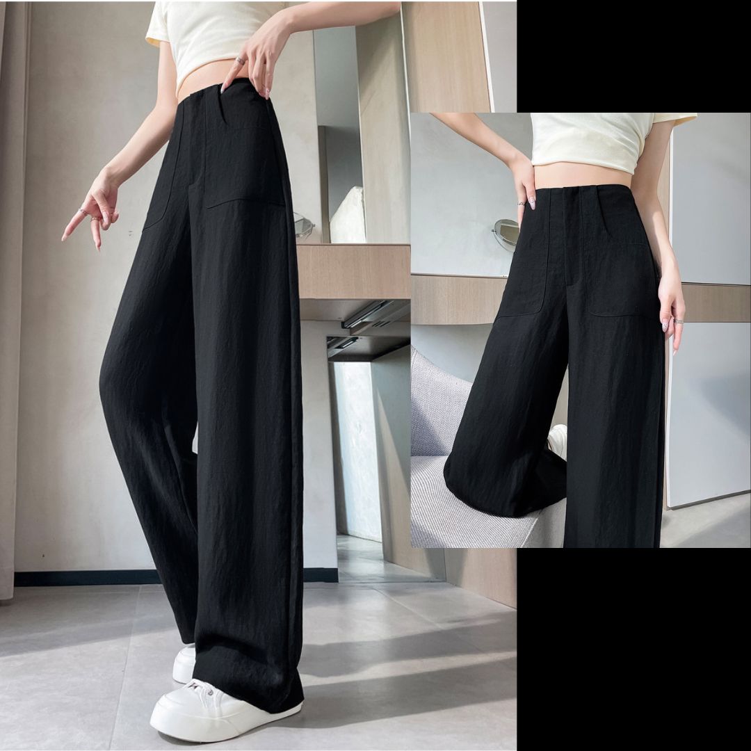 夏季輕薄棉麻冰絲褲