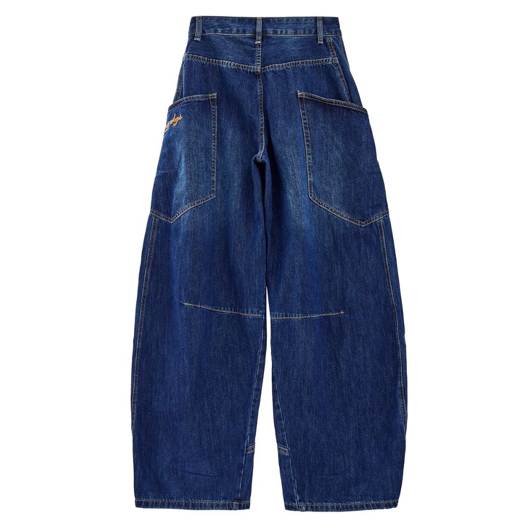 Vintage-Style Loose Straight-Leg Wide-Leg Pants