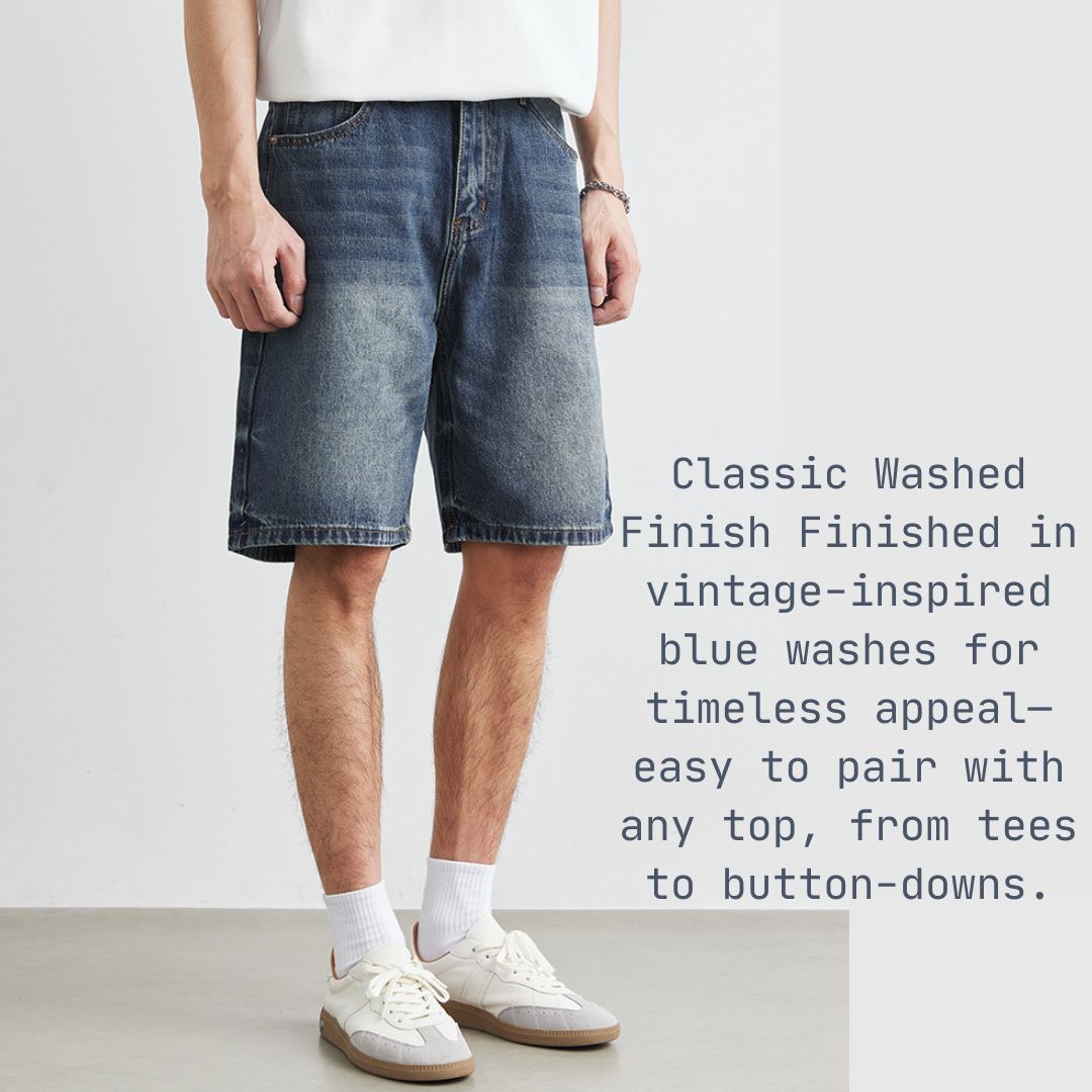 Men's Fashionable Lightweight Denim Shorts