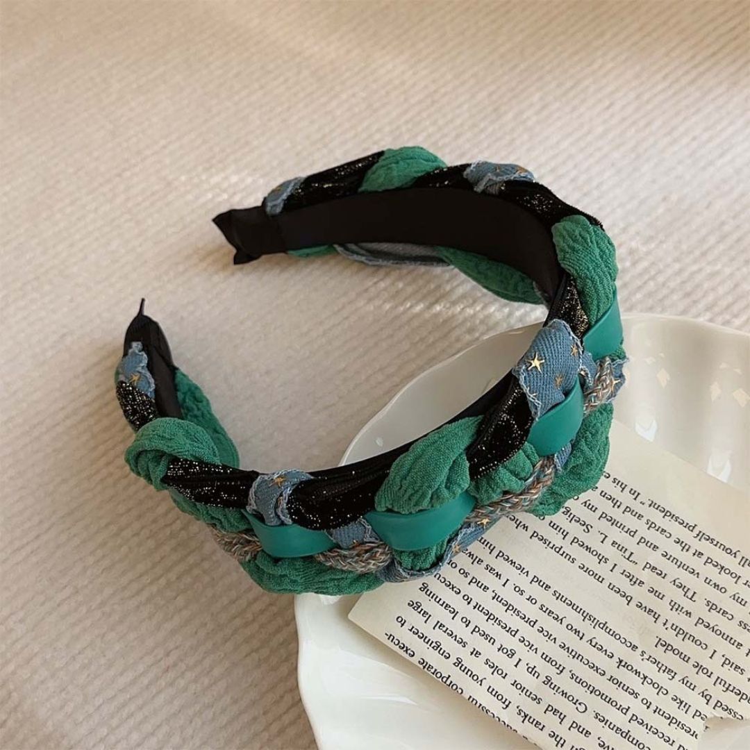 Denim Star Twisted Hairband