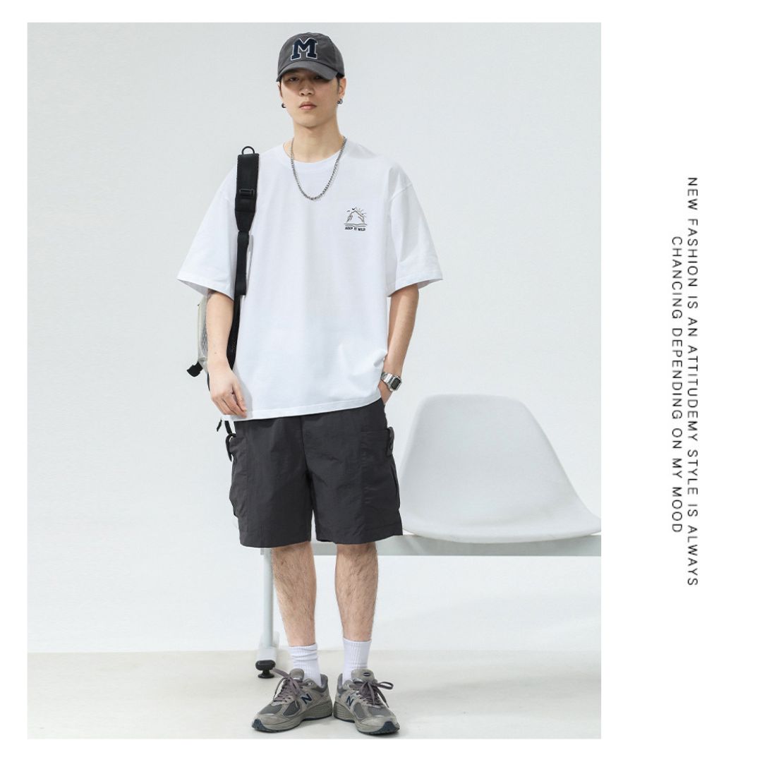 街頭潮男大圖案T卹