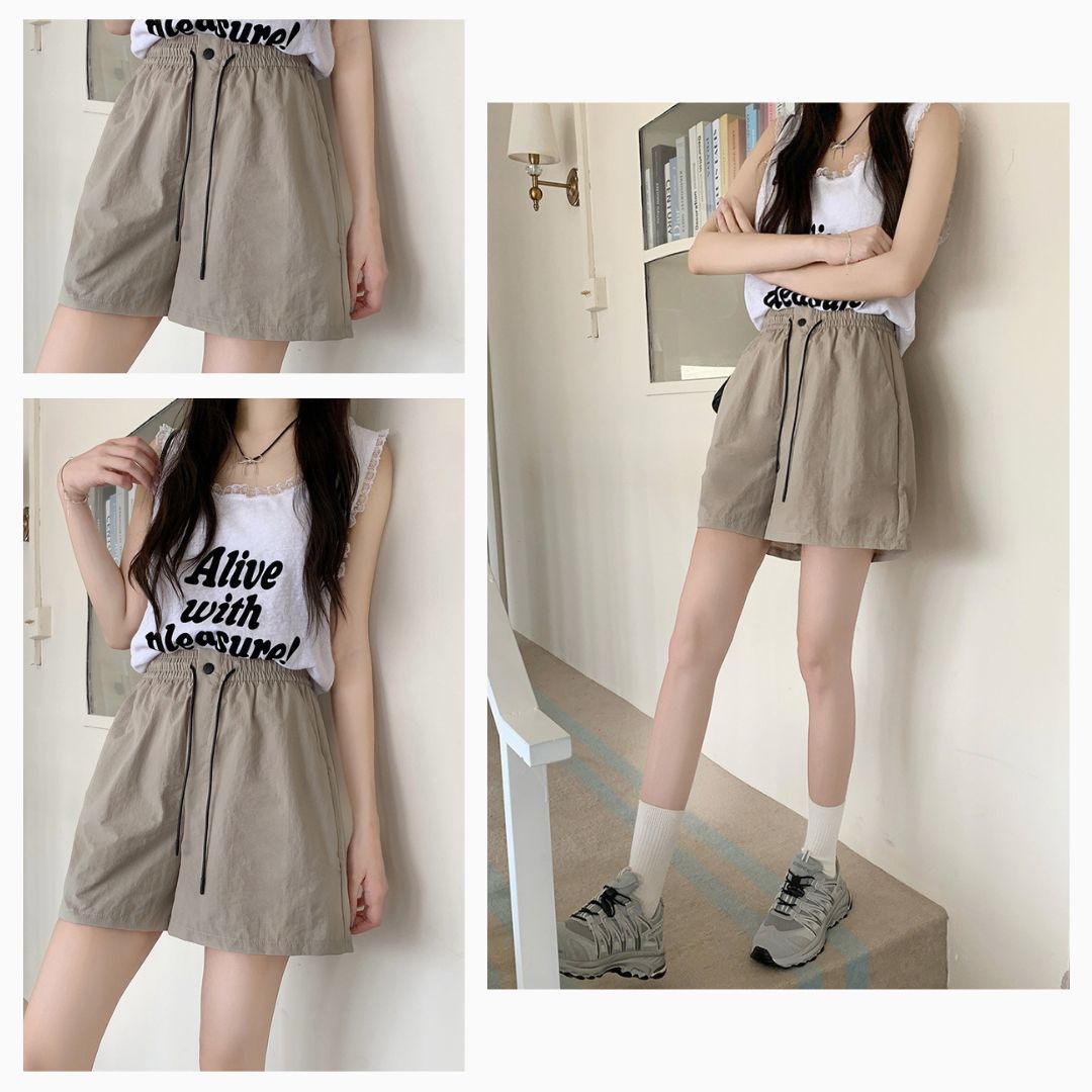 夏季顯瘦寬鬆休閒褲