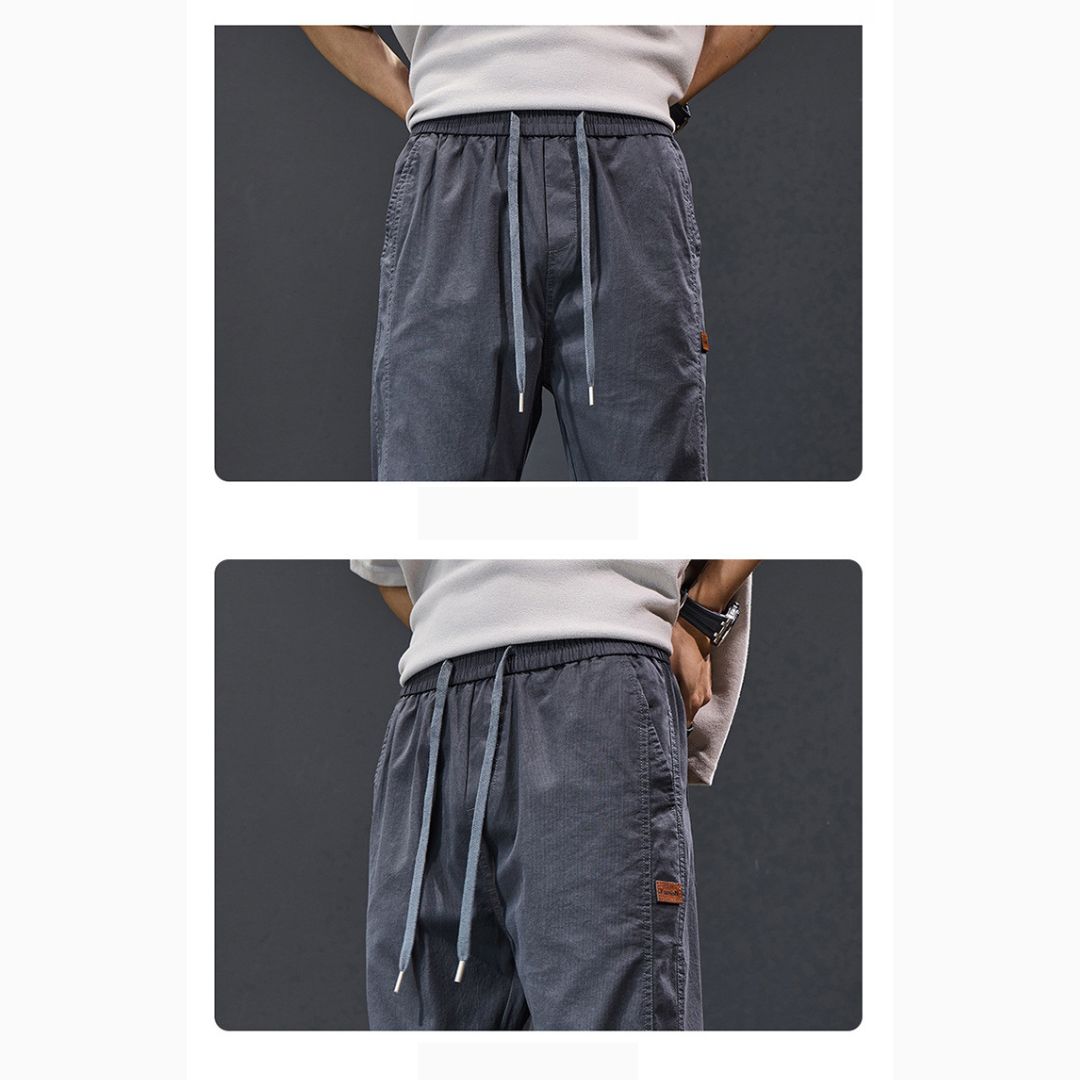 Men's Summer Lightweight Loose-Fit Straight-Leg Casual Pants