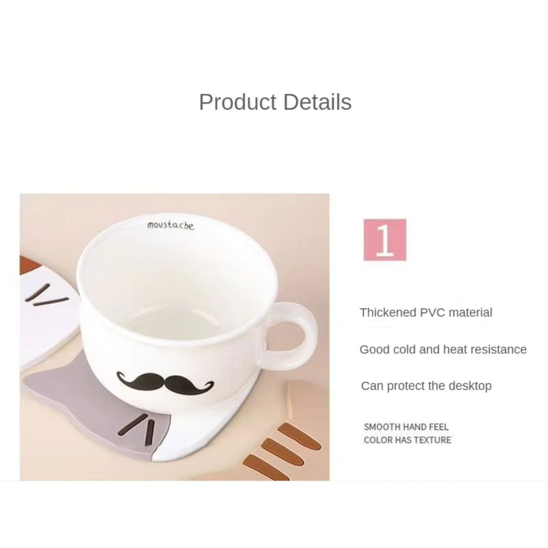 貓咪矽膠杯墊套裝(5 件)