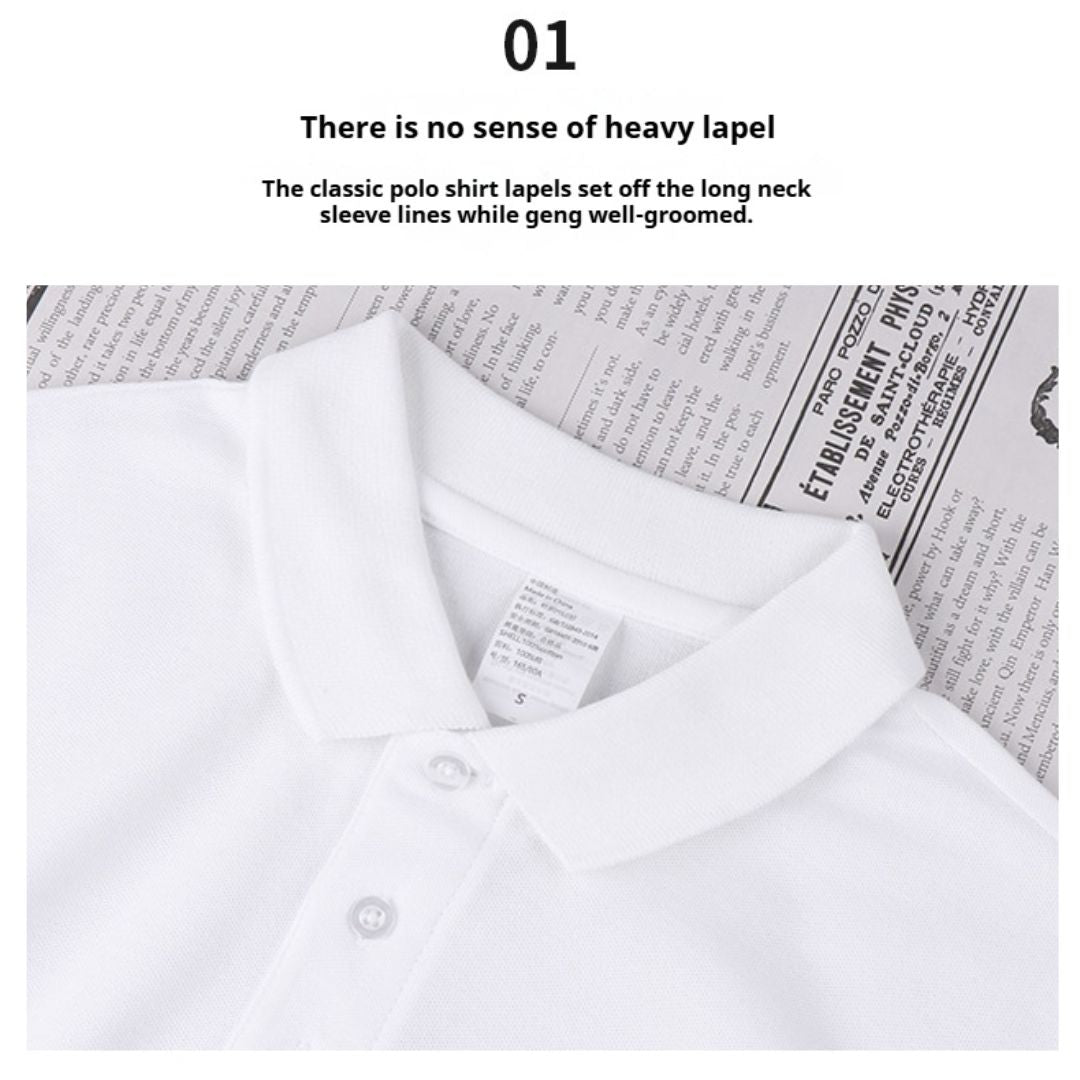 230g純綿素色POLO短袖T恤