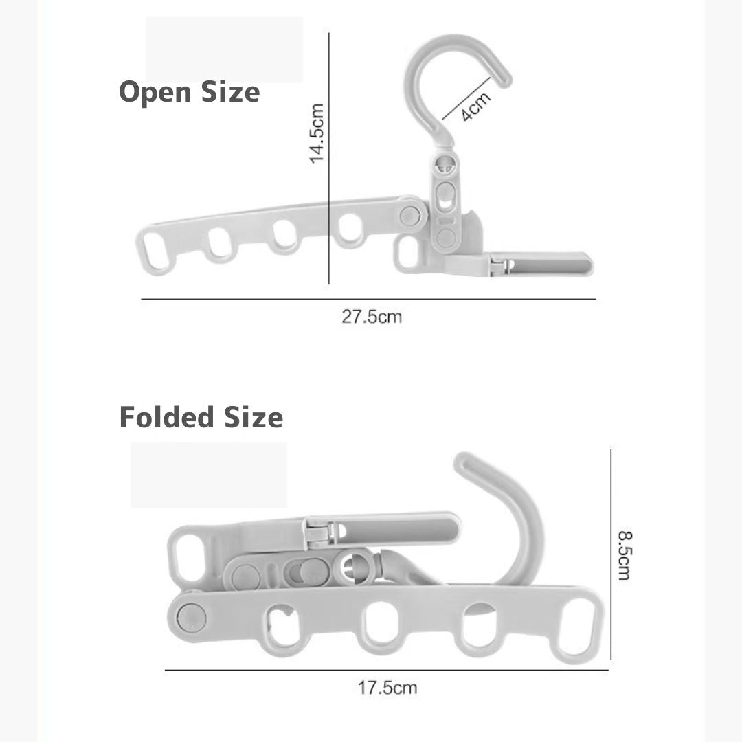 5-Hook Foldable Portable Clothes Hanger (Min. 2 pcs)
