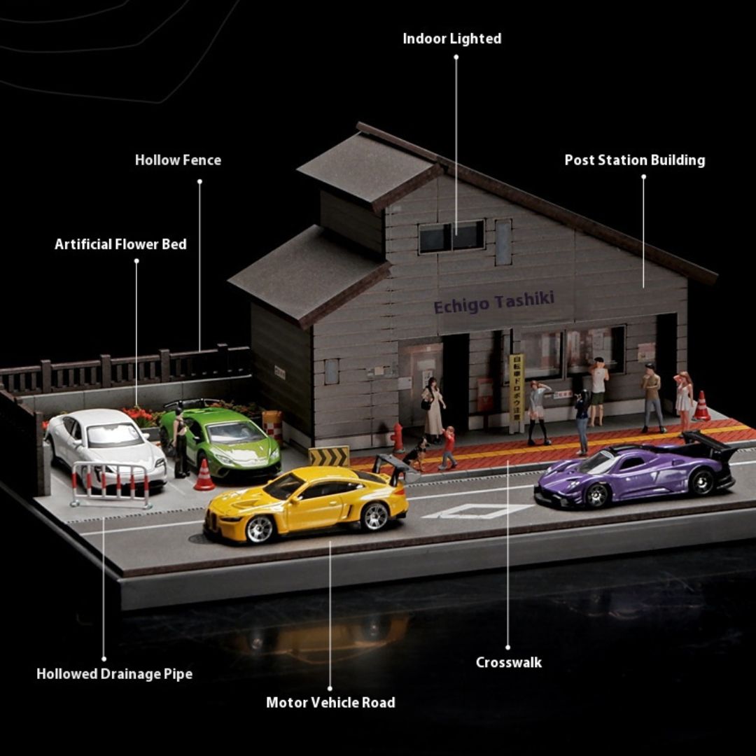 1:64 Japanese Train Station Lighting Scene Box