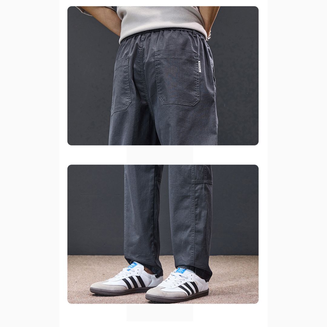 Men's Summer Lightweight Loose-Fit Straight-Leg Casual Pants
