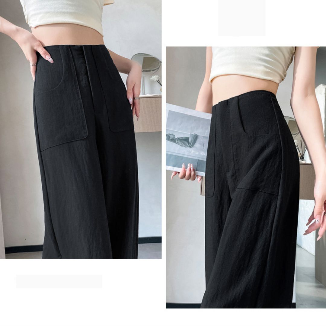 夏季輕薄棉麻冰絲褲