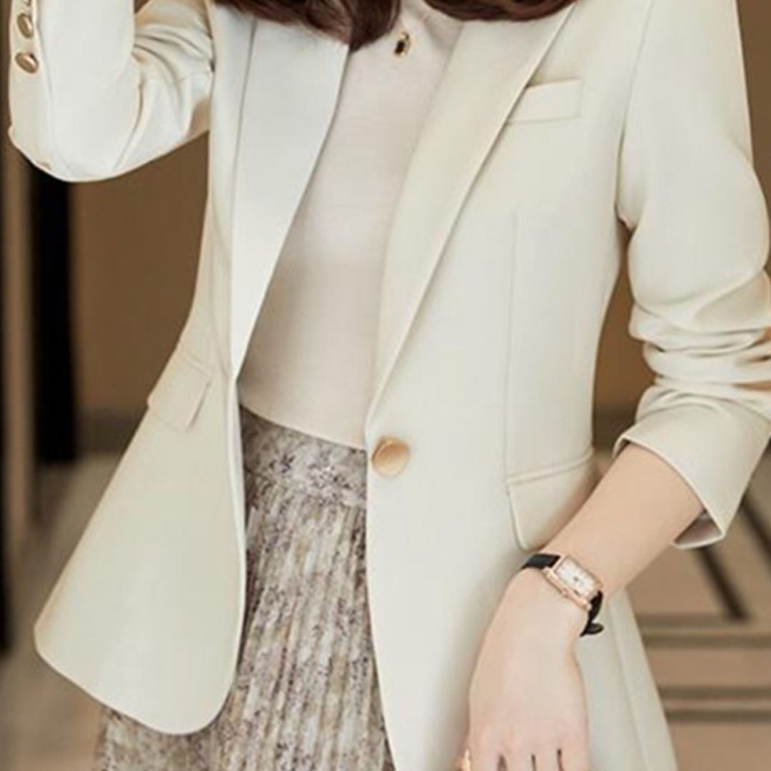 單扣修身西裝外套