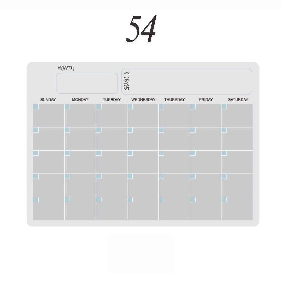 磁性可擦寫月曆板套裝