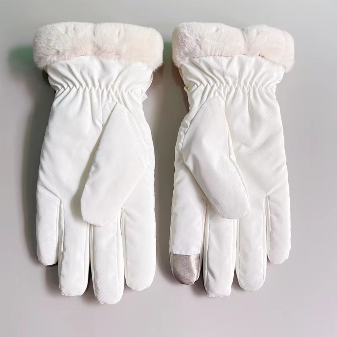 蝴蝶結冬季保暖手套