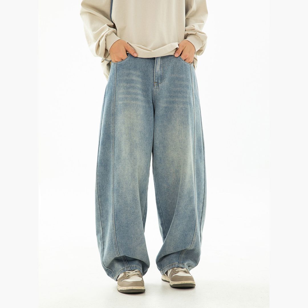 Vintage Washed Oversized Denim Jeans