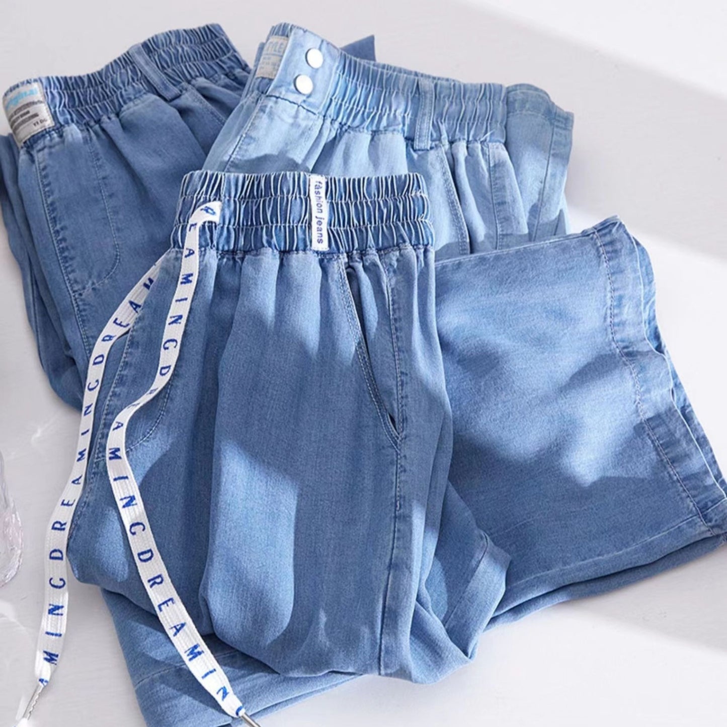 休閒冰絲牛仔褲