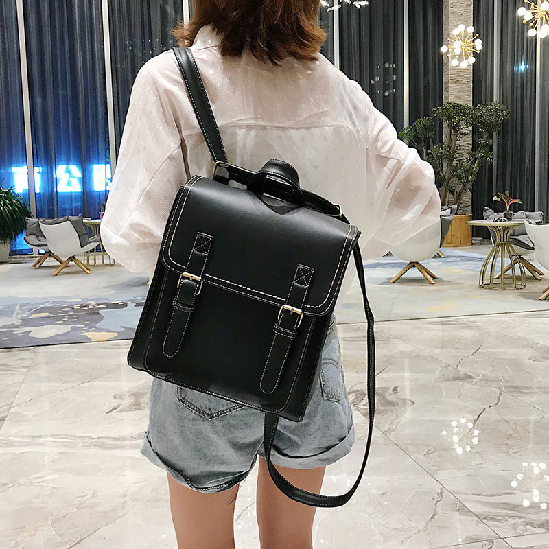 Vintage-Style PU Backpack