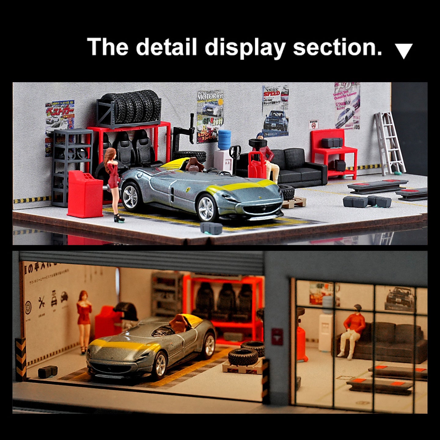 1:64 12点の自動車修理工具セット 