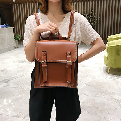 Vintage-Style PU Backpack