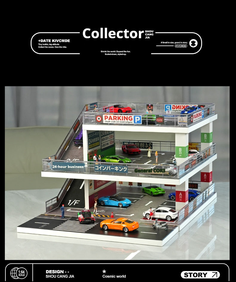 1:64日本の立体駐車場の照明シーン
