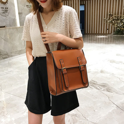 Vintage-Style PU Backpack