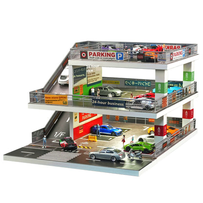 1:64日本の立体駐車場の照明シーン