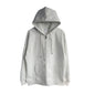 Solid Color Cotton Hooded Zip-Up Jacket