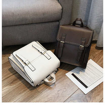 Vintage-Style PU Backpack