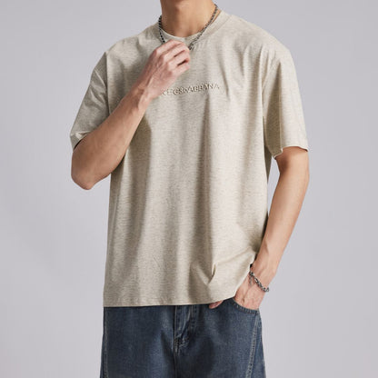 3DレタープリントカジュアルTシャツ