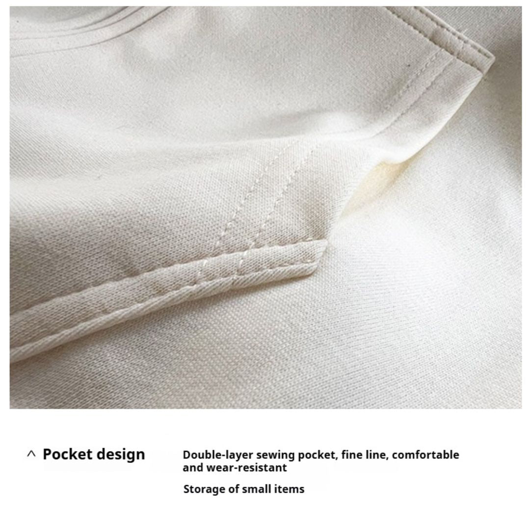 Solid Color Cotton Hooded Zip-Up Jacket