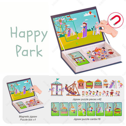 DIY 教育用磁気パズルブックおもちゃ