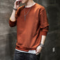 Men's Round-Neck Faux-Layered Sweatshirt
